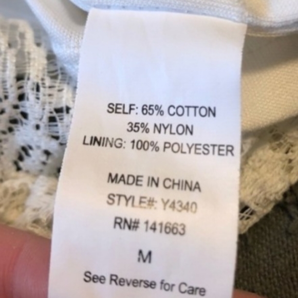 Solid FloralPrint Lace Trimed Bodycon Overlay Mini Dress White - Picture 11 of 12